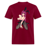 Perfect Pretty Playgirl Anime shirt Bunny Sexy Girl Ahegao Hentai Ecchi T-Shirt - burgundy