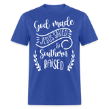 God made Jesus saved shirt Catholic Religious T-Shirt size S-6XL - royal blue