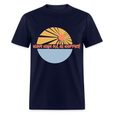 Wave Wipe Out All Worries shirt Ocean Beach Lover Surfing T-Shirt Size S-6XL - navy