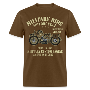 Military Bikers shirt Motorbike Motorcycling US Army USA T-Shirt size S-6XL - brown