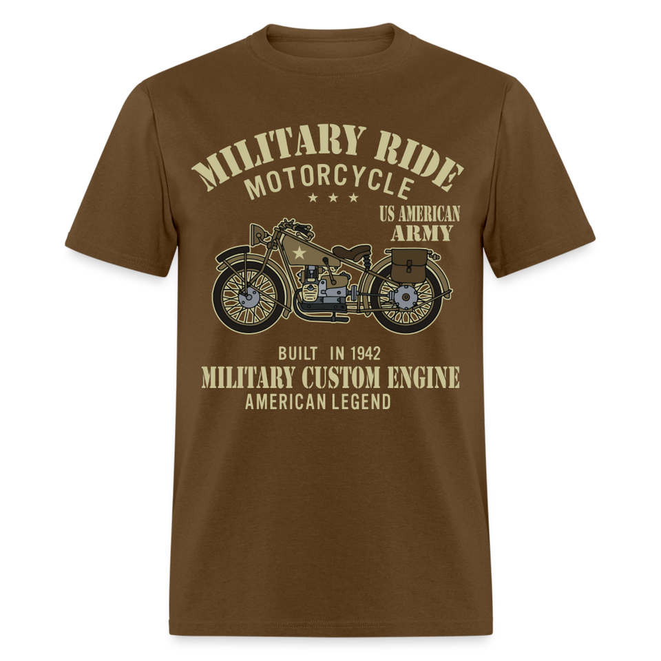 Military Bikers shirt Motorbike Motorcycling US Army USA T-Shirt size S-6XL - brown