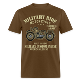 Military Bikers shirt Motorbike Motorcycling US Army USA T-Shirt size S-6XL - brown