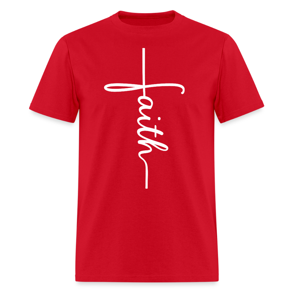 Stand in Faith Shirt - Cross Tee of Peace & Justice T-Shirt | Size S-6XL - red