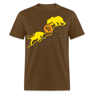 Bitcoin shirt BTC Hodlers Bull Run Fight Bear Market Crypto T-Shirt Size S-6XL - brown