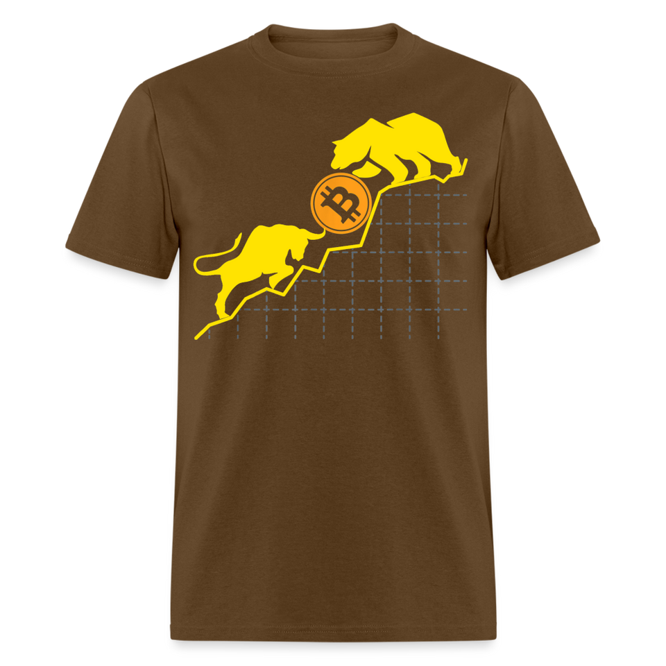 Bitcoin shirt BTC Hodlers Bull Run Fight Bear Market Crypto T-Shirt Size S-6XL - brown