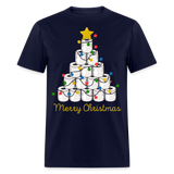 Funny Merry Quarantine Christmas Toilet Paper shirt Xmas Family T-Shirt - navy