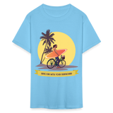 Have Fun with Your Surfboard shirt Surfing Summer Sunset T-Shirt Size S-6XL - aquatic blue