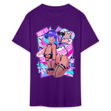 Pretty Anime Cute Demon shirt Sexy Devil Girl Ahegao Hentai Ecchi T-Shirt - purple