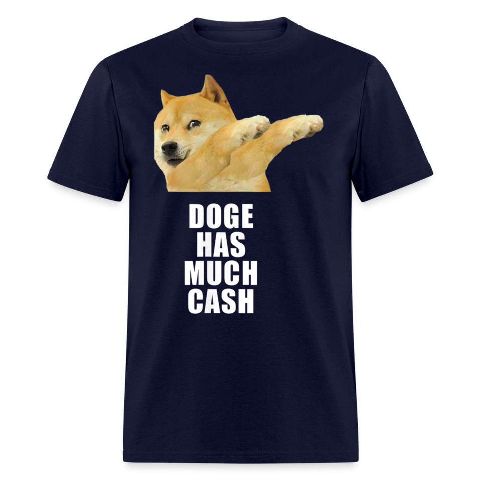 Dogecoin T Shirt Tee Wallstreetbets Doge Coin Crypto Bitcoin T-Shirt Size S-6XL - navy