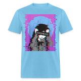 Sad Anime Emo Girl - Japanese Aesthetic Vaporwave Anime Otaku Sadness T-Shirt - aquatic blue
