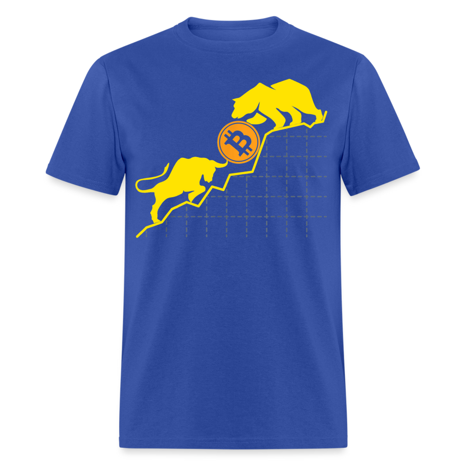 Bitcoin shirt BTC Hodlers Bull Run Fight Bear Market Crypto T-Shirt Size S-6XL - royal blue