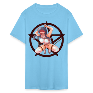 Anime Bondage BDSM shirt Manga Anime Waifu japanese Girl Ahegao T-Shirt - aquatic blue