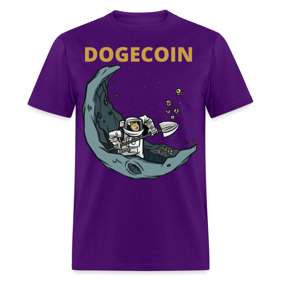 Dogecoin To the Moon Miner shirt Doge Mining HODL Crypto T-Shirt Size S-6XL - purple