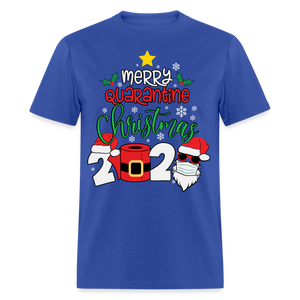 Merry Quarantine Christmas 2024 shirt Santa with face mask T-Shirt size S-6XL - royal blue