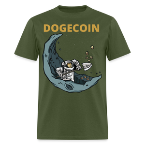 Dogecoin To the Moon Miner shirt Doge Mining HODL Crypto T-Shirt Size S-6XL - military green