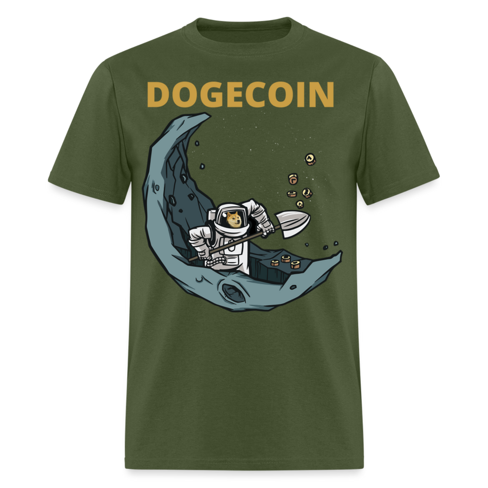 Dogecoin To the Moon Miner shirt Doge Mining HODL Crypto T-Shirt Size S-6XL - military green