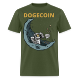 Dogecoin To the Moon Miner shirt Doge Mining HODL Crypto T-Shirt Size S-6XL - military green