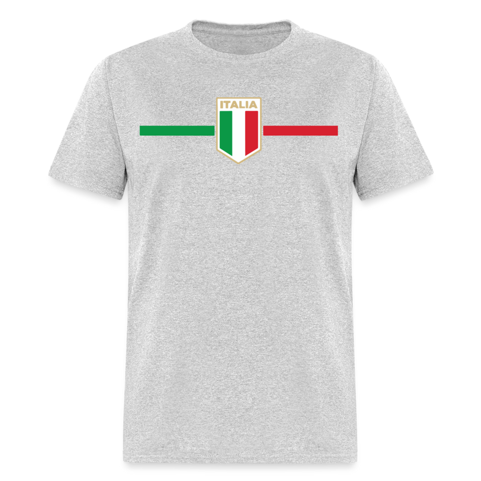 Italia Pride Italian Roots Themed Gift Italy Flag Theme T-Shirt - heather gray