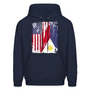 Pinoy USA shirt I Love Filipino American Flag Proud Gift Unisex Hoodie - navy