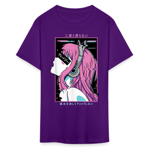 Sexy Ecchi Girl shirt Vaporwave Crazy Waifu Lewd Anime Girl T-Shirt Size S-6XL - purple