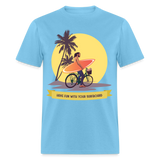 Have Fun with Your Surfboard shirt Surfing Summer Sunset T-Shirt Size S-6XL - aquatic blue
