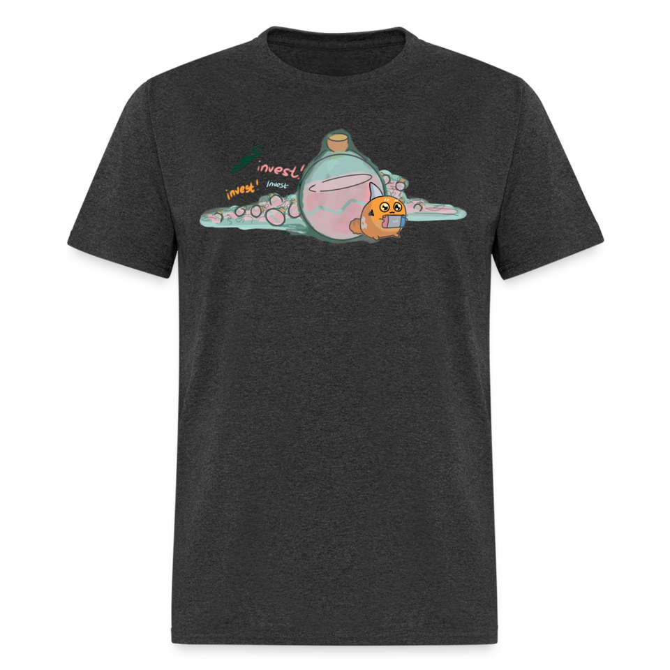 Axie shirt SLP to the moon Tshirt Cute Axie Gift Axie AltCoin T-Shirt - heather black