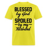 Blessed by God shirt Catholic Religious T-Shirt size S-6XL - yellow