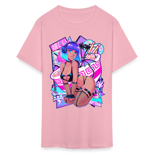 Pretty Anime Cute Demon shirt Sexy Devil Girl Ahegao Hentai Ecchi T-Shirt - pink