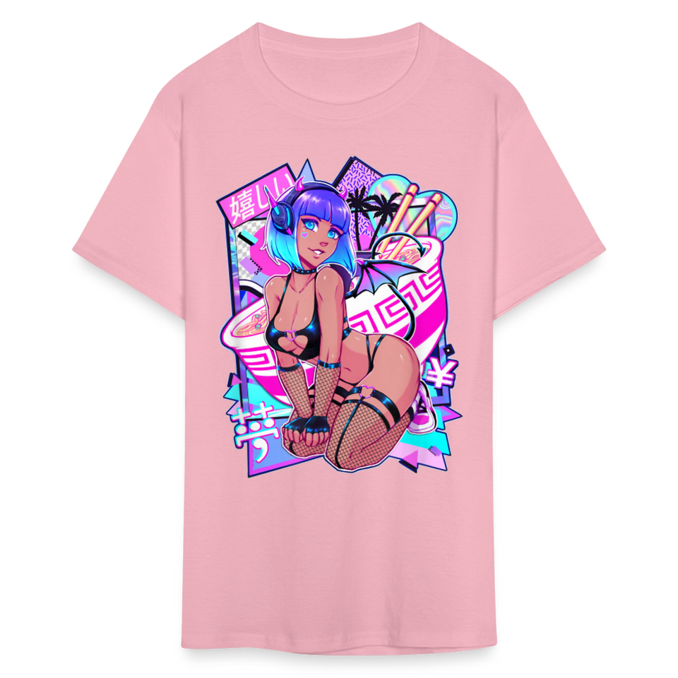 Pretty Anime Cute Demon shirt Sexy Devil Girl Ahegao Hentai Ecchi T-Shirt - pink
