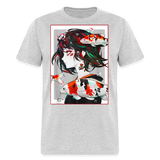Anime Girl Cute Japanese Aesthetic shirt Anime Tee Otaku Fish Waifu Gift T-Shirt - heather gray