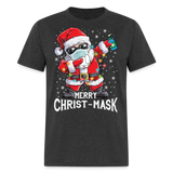Merry Christmask Toilet Paper shirt Dabbing Santa Funny Christmas T-shirt S-6XL - heather black