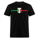 Italia Pride Italian Roots Themed Gift Italy Flag Theme T-Shirt - black
