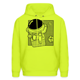 Space Astronaut to the moon outerspace Anime Earth Hoodie - safety green