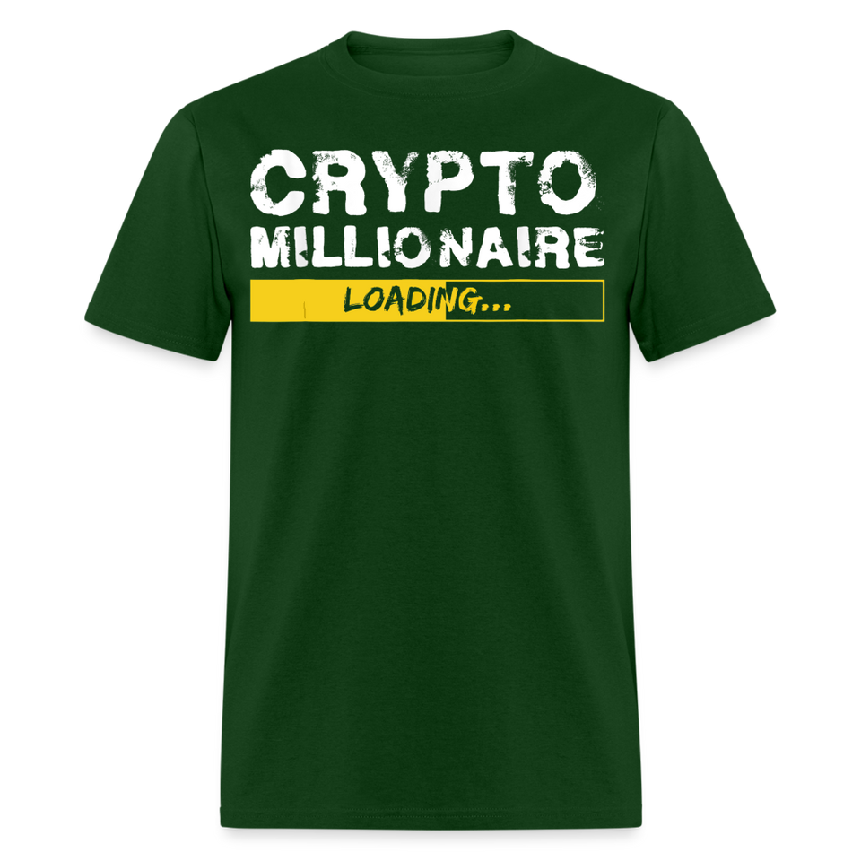 Crypto Millionaire Loading Shirt Funny BTC ETH XRP SafeMoon T-Shirt Size S-6XL - forest green