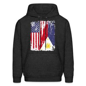 Pinoy USA shirt I Love Filipino American Flag Proud Gift Unisex Hoodie - charcoal grey