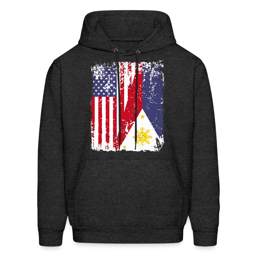 Pinoy USA shirt I Love Filipino American Flag Proud Gift Unisex Hoodie - charcoal grey