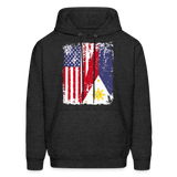 Pinoy USA shirt I Love Filipino American Flag Proud Gift Unisex Hoodie - charcoal grey