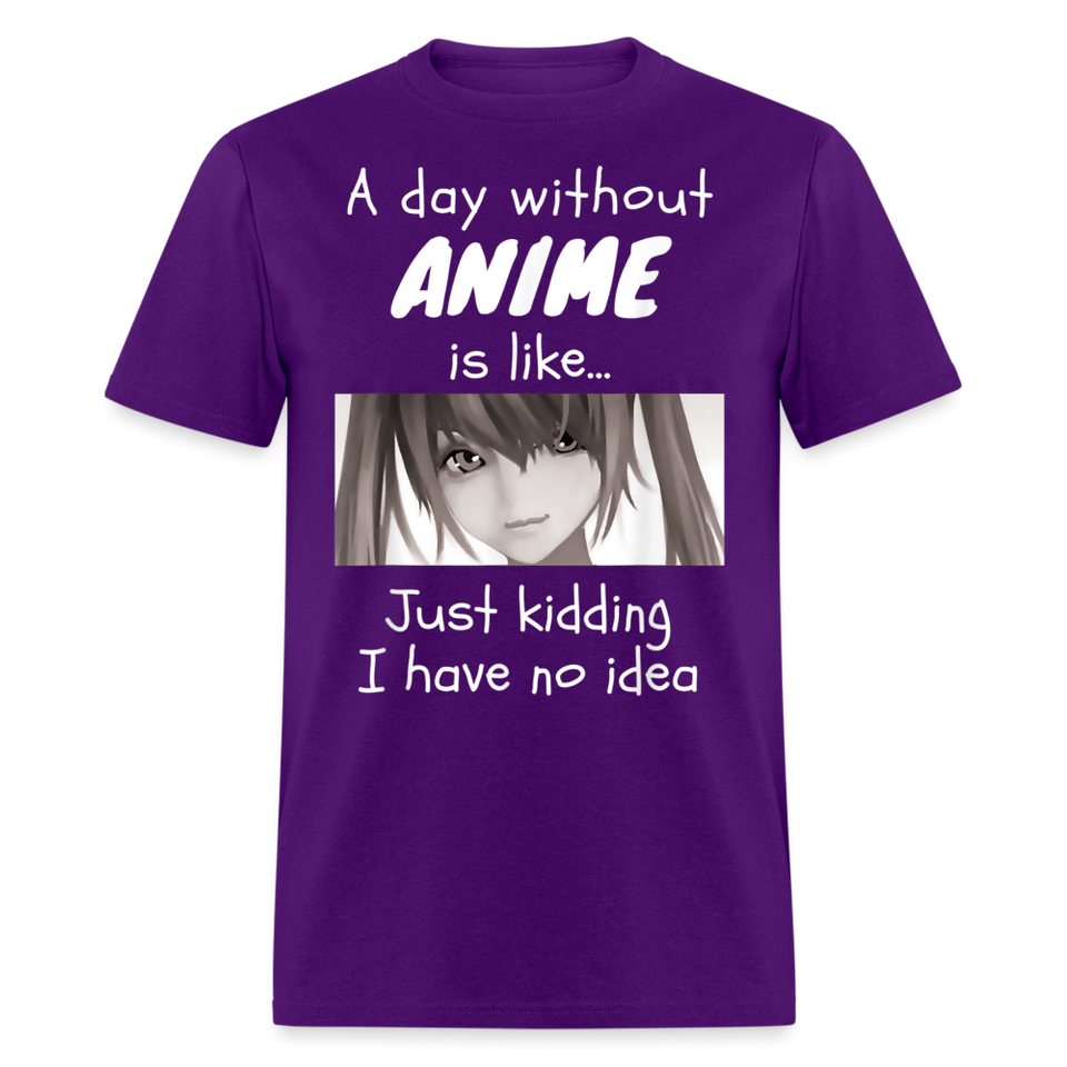 Anime Girls Women Funny Anime Outfits Cosplay Anime Humor T-Shirt - purple