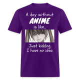 Anime Girls Women Funny Anime Outfits Cosplay Anime Humor T-Shirt - purple