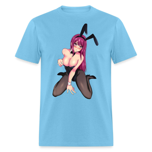 Perfect Pretty Playgirl Anime shirt Bunny Sexy Girl Ahegao Hentai Ecchi T-Shirt - aquatic blue