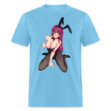 Perfect Pretty Playgirl Anime shirt Bunny Sexy Girl Ahegao Hentai Ecchi T-Shirt - aquatic blue