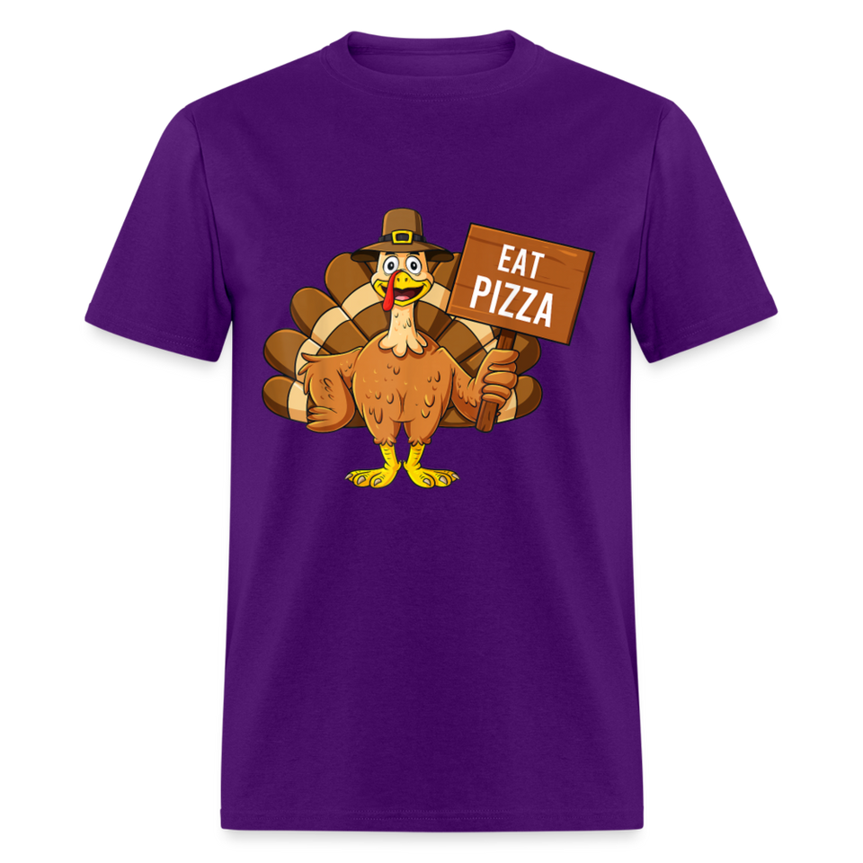 Turkey Eat Pizza Instead Thanksgiving Funny Gift T-Shirt size S-6XL - purple
