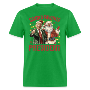 Santa's Favorite President shirt President Trump Christmas T-shirt size S-6XL - bright green