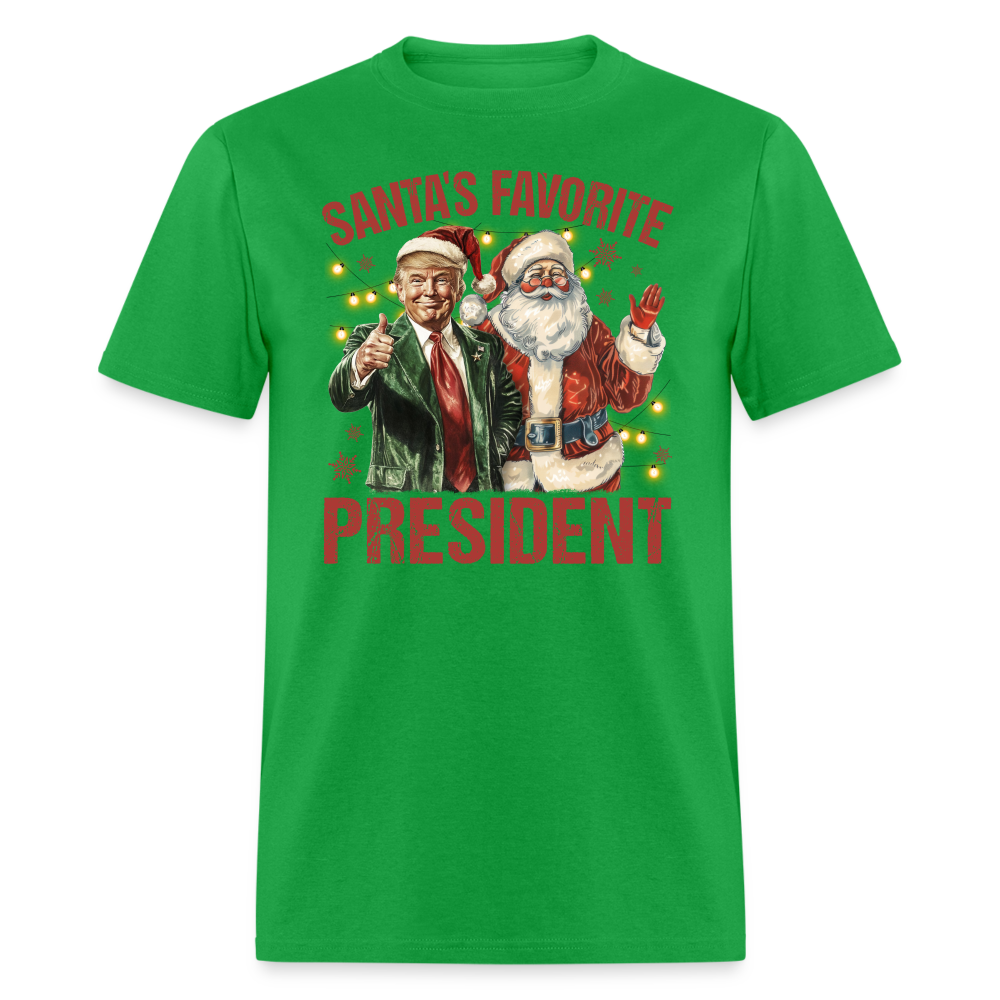 Santa's Favorite President shirt President Trump Christmas T-shirt size S-6XL - bright green