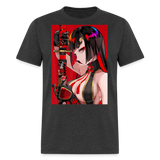 Anime Sexy Ecchi Girl shirt Samurai Waifu Japanese Aesthetic Otaku Kawaii TShirt - heather black