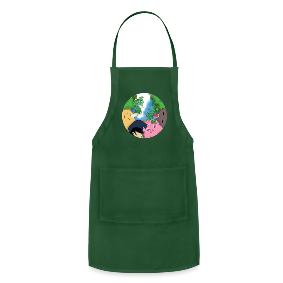 Axie Apron Cute Axie Gamers Gift Adjustable Apron - forest green