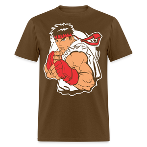 Classic Arcade shirt Video Game Retro Gamer Kung Fu Fighter Martial Arts T-Shirt - brown