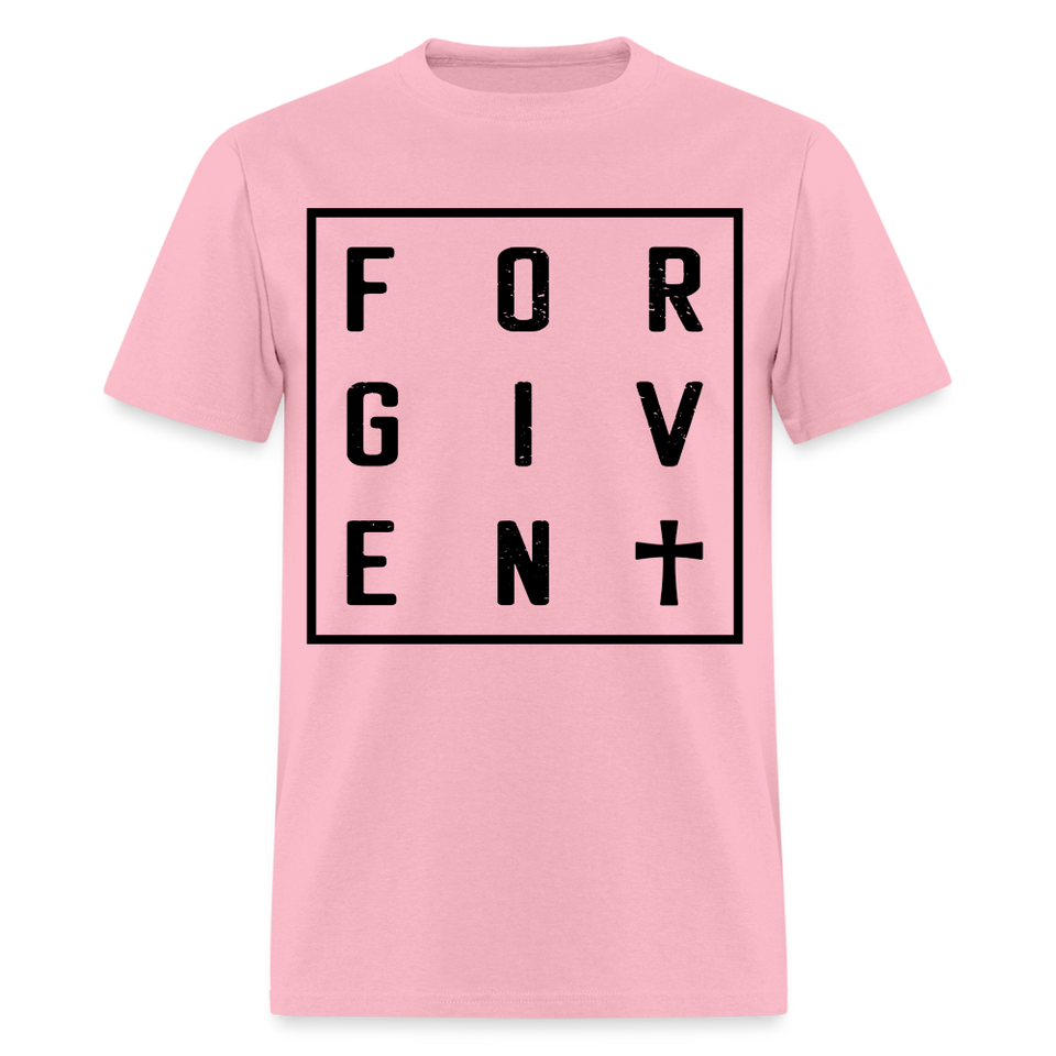 Forgiven shirt Catholic Religious Cross Jesus Faith T-Shirt size S-6XL - pink