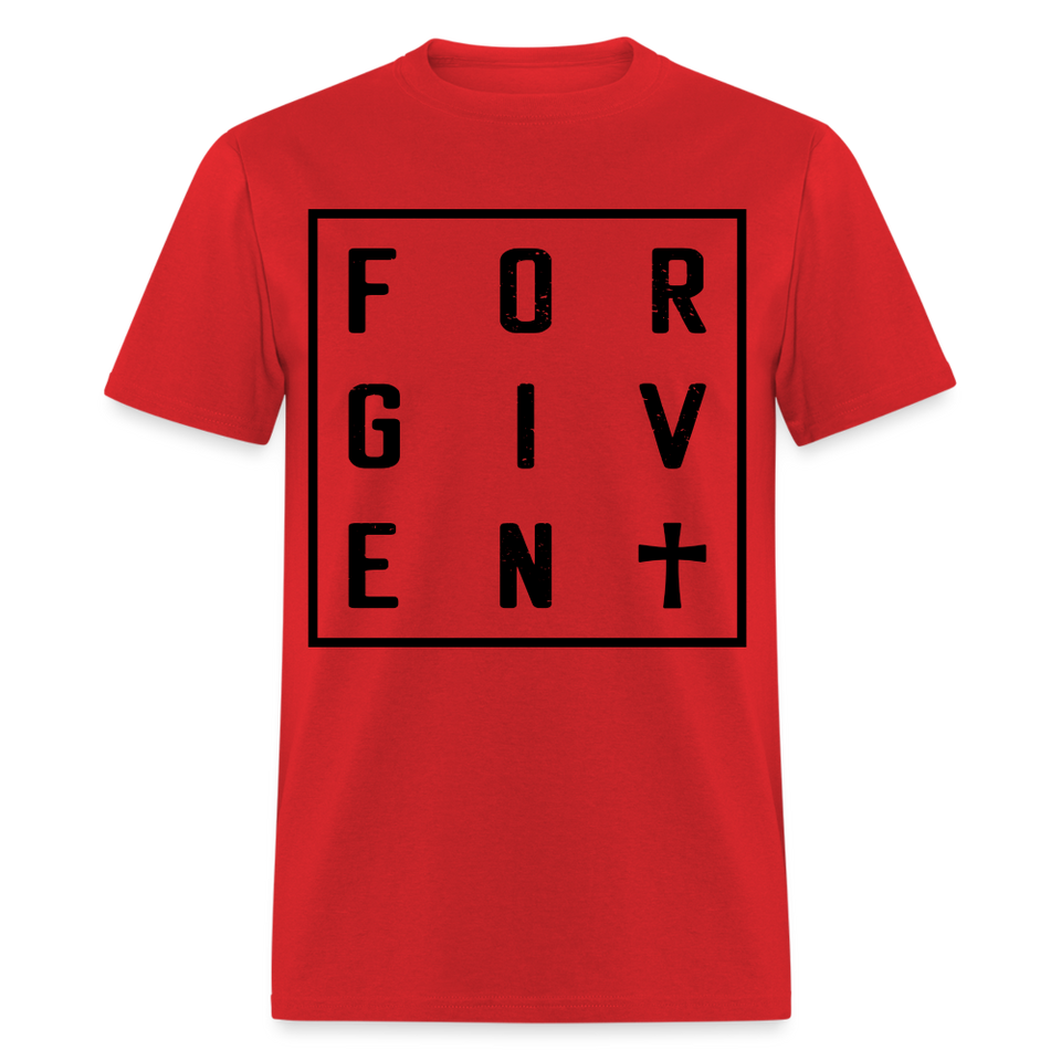 Forgiven shirt Catholic Religious Cross Jesus Faith T-Shirt size S-6XL - red