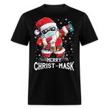 Merry Christmask Toilet Paper shirt Dabbing Santa Funny Christmas T-shirt S-6XL - black
